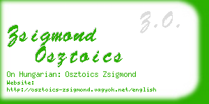 zsigmond osztoics business card